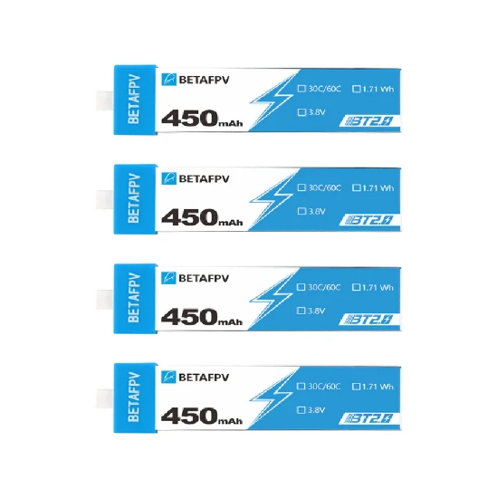 Picture of BetaFPV 450mAh 1S 30C Battery (4pcs) (BT2.0)