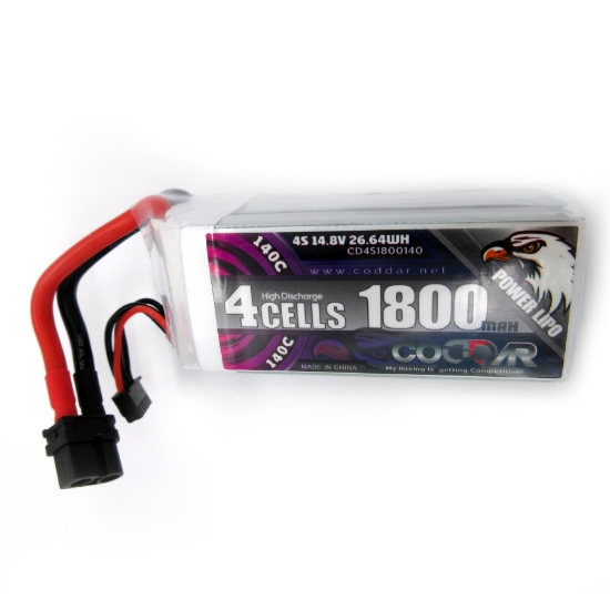 Picture of CODDAR 1800mAh 4S 140C LiPo Battery