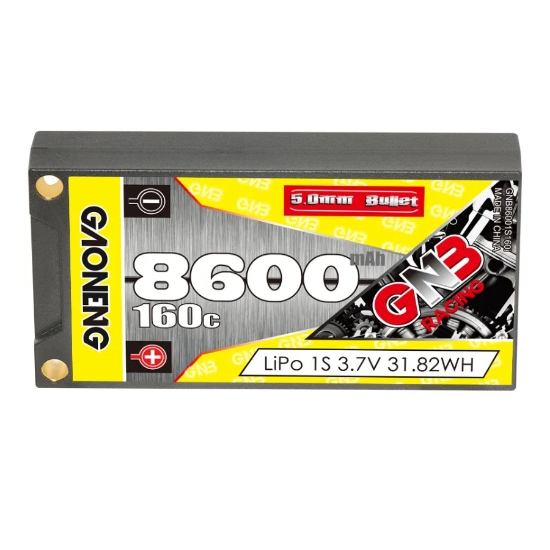 Picture of GNB 8600mAh 1S 160C Hardcase LiPo Battery (Deans)