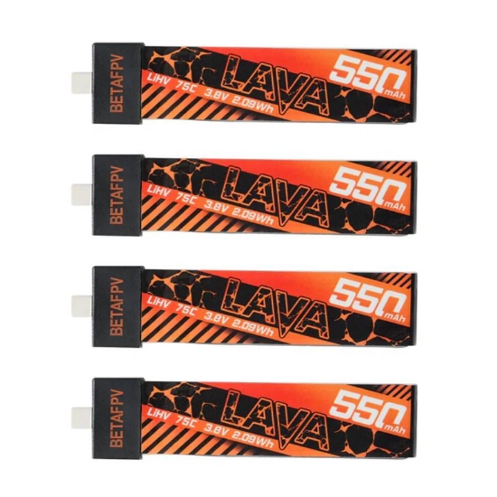 Picture of BetaFPV LAVA 550mAh 1S 75C LiHV Battery (4pcs) (BT2.0)